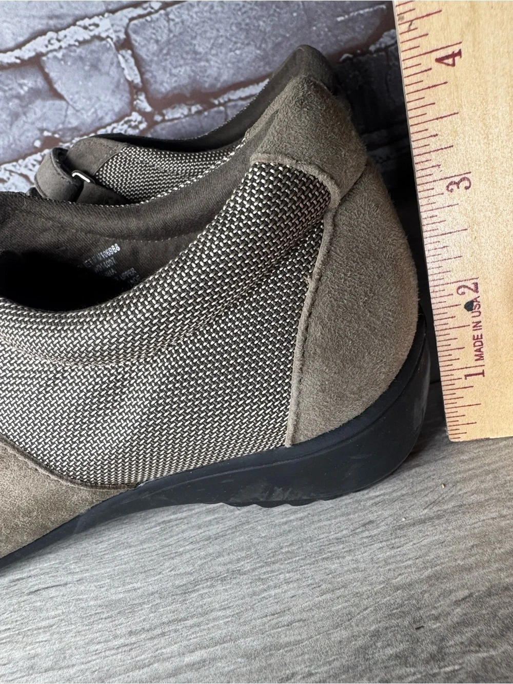 Munro American Sport Tan Brown Leather Adjustable Loafers Shoes Women Sz 8.5M US
